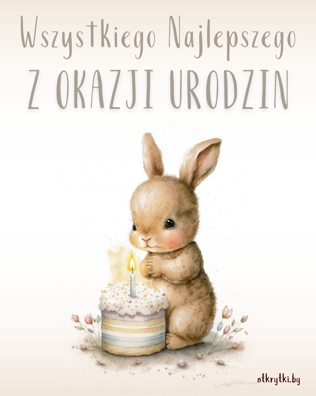 Милая польская картинка с днем рождения