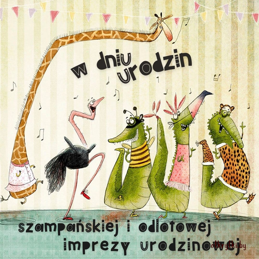 Прикольная польская открытка с днем рождения